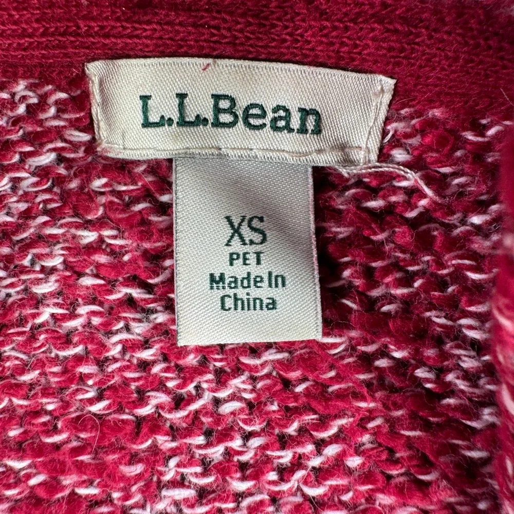Vintage LL Bean Cardigan Sweater Women XS Marled‎ Cozy Boho Distressed Cottage